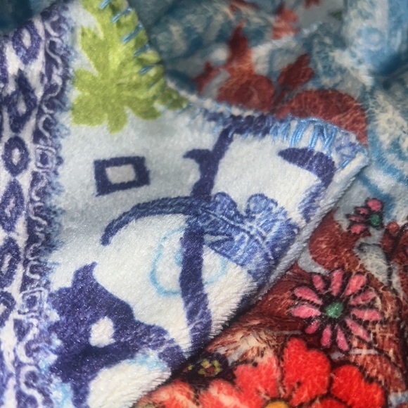 Johnny Was BIYA Shellinay Hooded Sherpa Fleece Open Front Cardigan Wrap Sweater - Picture 13 of 13